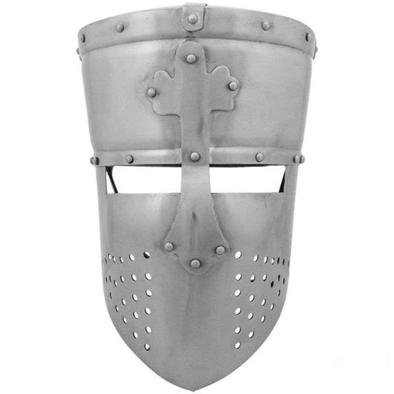 templar helmet front view