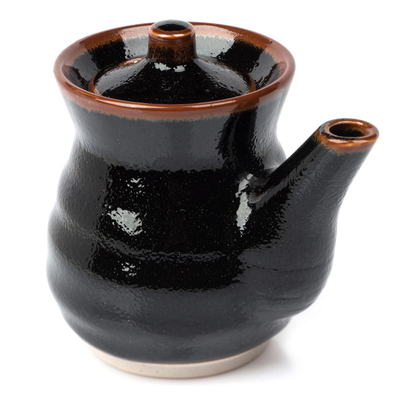 Tenmoku Black Japanese Soy Sauce Pot