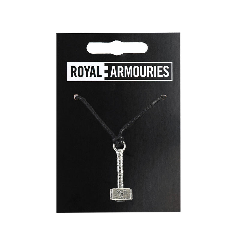 Thor Hammer Necklace pendant on royal armouries backing