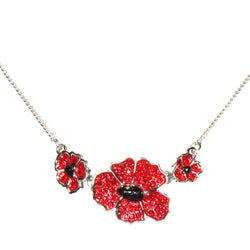 triple poppy necklace