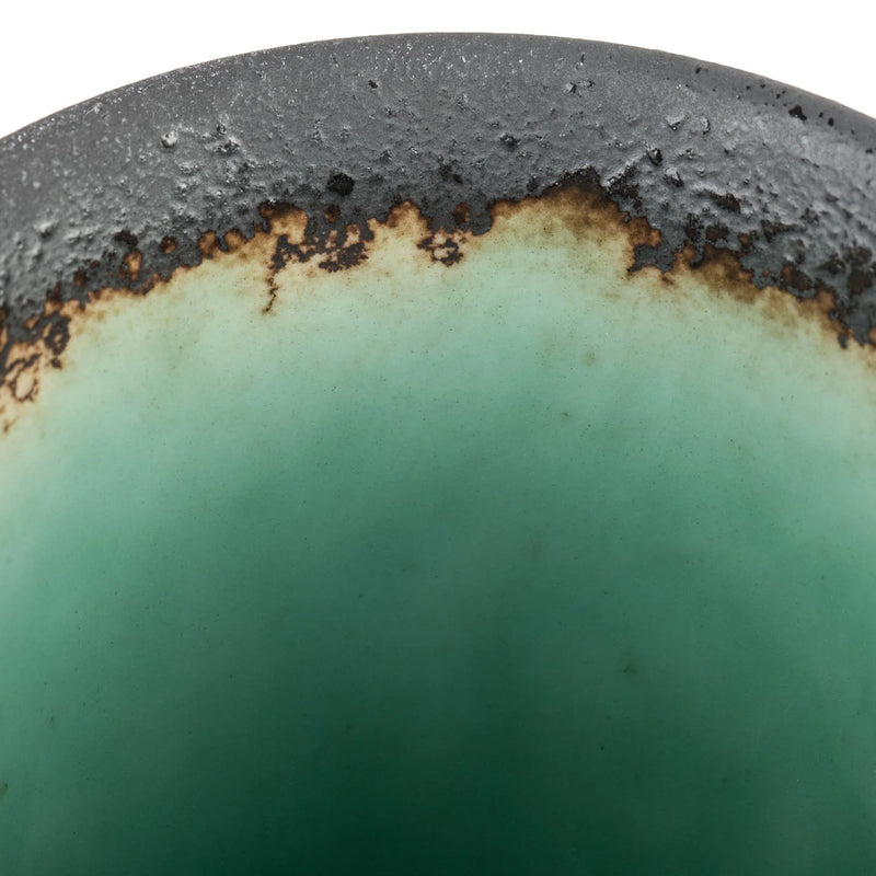 Turquoise Crackleglaze Japanese Tea Cup