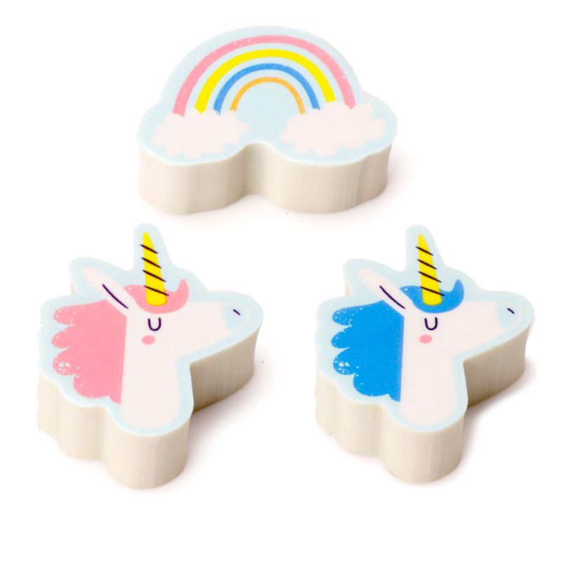 Unicorn Magic 3 Piece Eraser Set
 all three