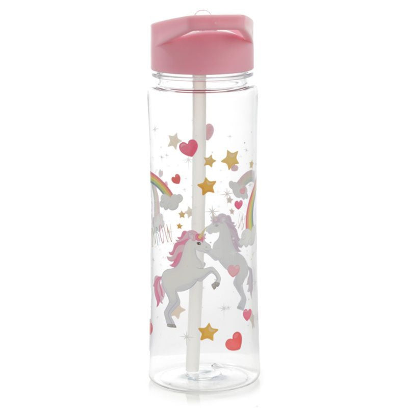 Unicorn Rainbows Shatterproof Water Bottle
 back view