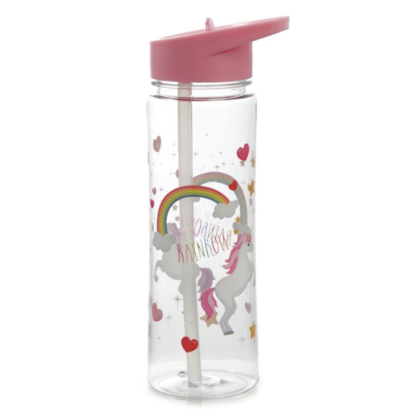 Unicorn Rainbows Shatterproof Water Bottle
 left side view