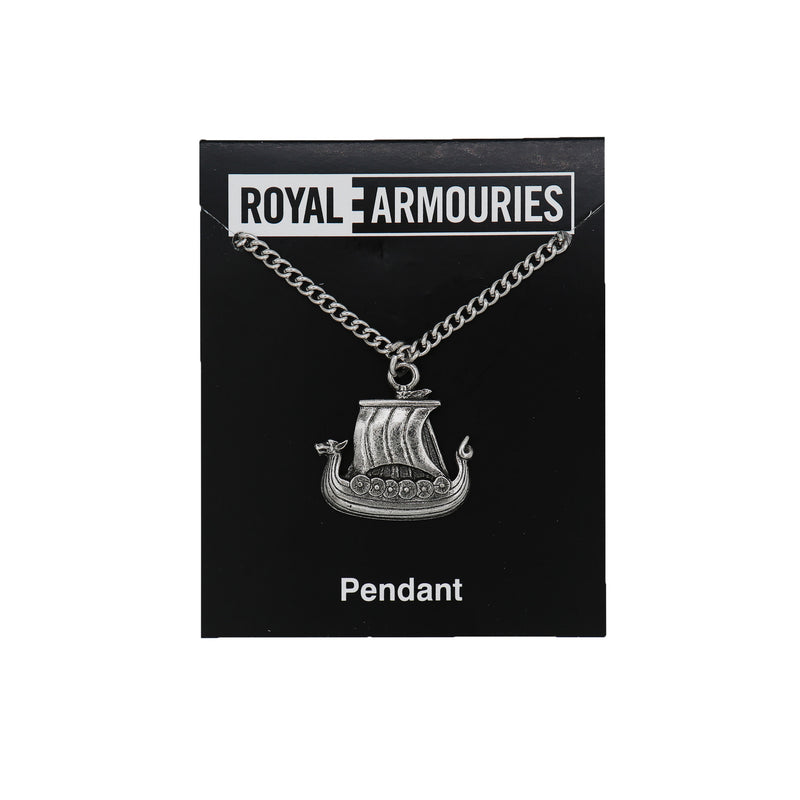 viking necklace pendant on a black royal armouries backing card with a white background