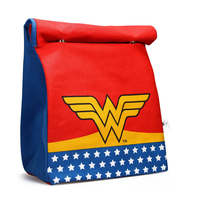 wonder woman lunch bag side view