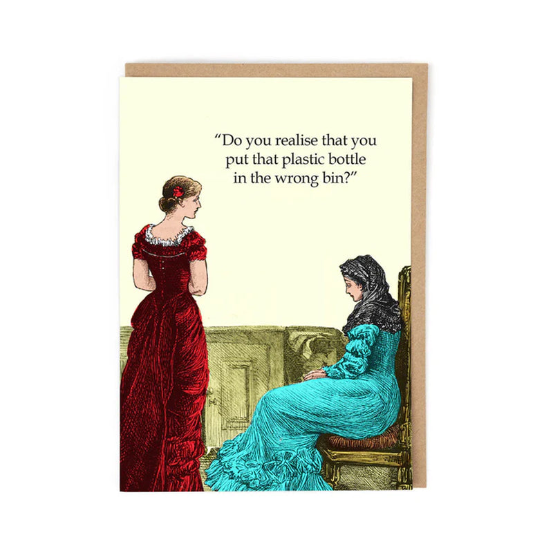 Plastic Bottle Greetings Card