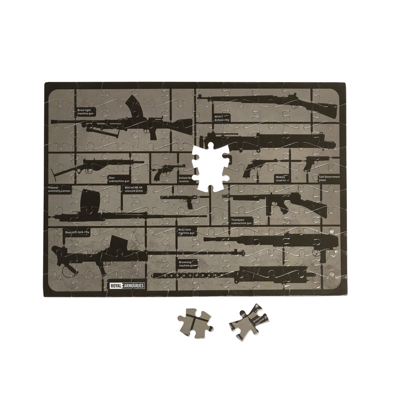 wwii model kit jigsaw with tin nearly complete