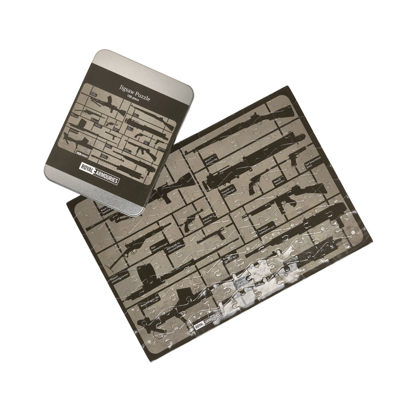 wwii model kit jigsaw with tin