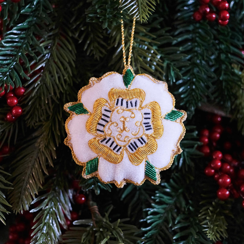 White Rose Hanging Decoration