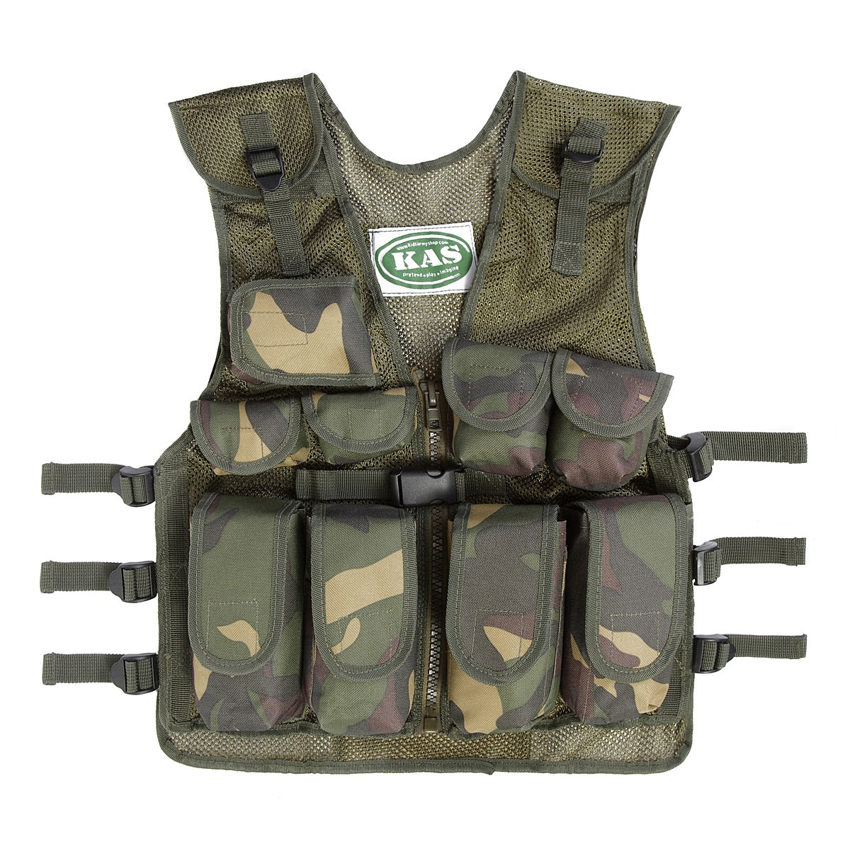 Kid's Camo Assault Vest in Woodland DPM | Royal Armouries Museum Shop