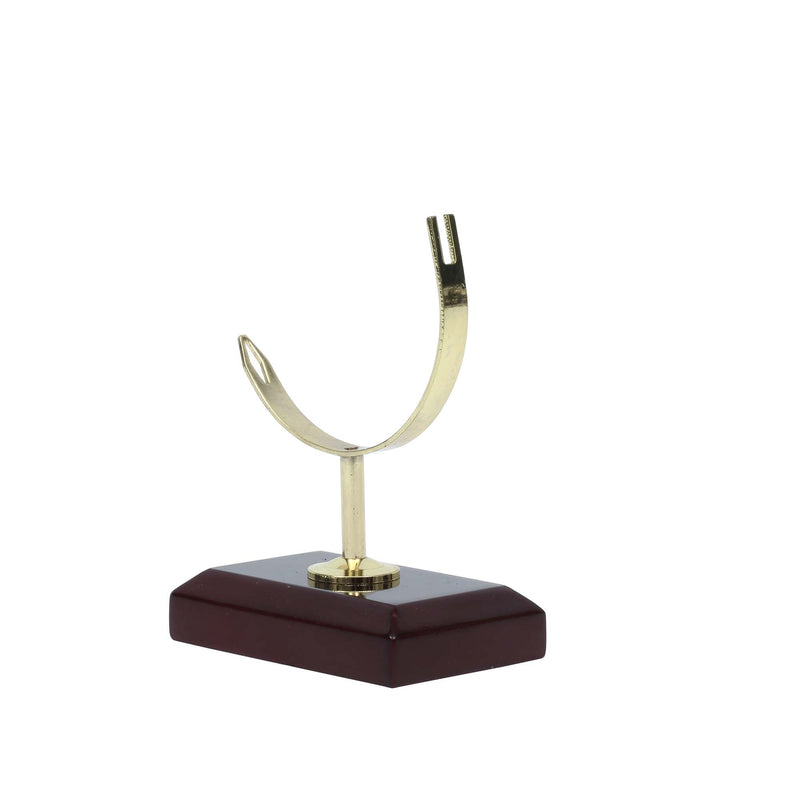 Diagonal Letter Opener on display Stand -display stand on its own left side view