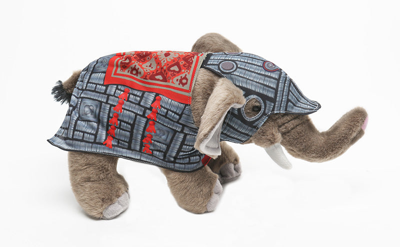Royal Armouries armoured elephant stuffed toy right side view