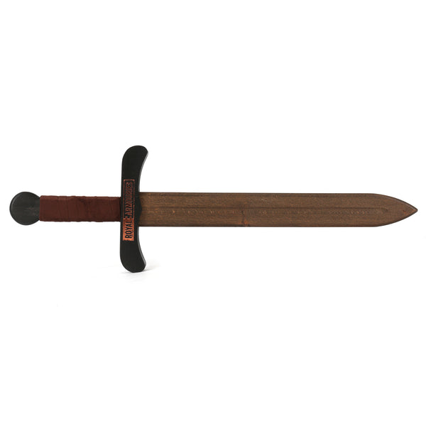 Colourful wooden sword with scabbard — natural