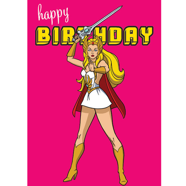She Ra Happy Birthday Greeting Card