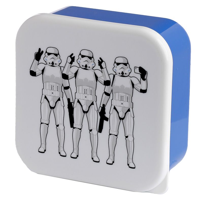 Stormtrooper Set of 3 Lunch Box & Snack Pots medium blue box