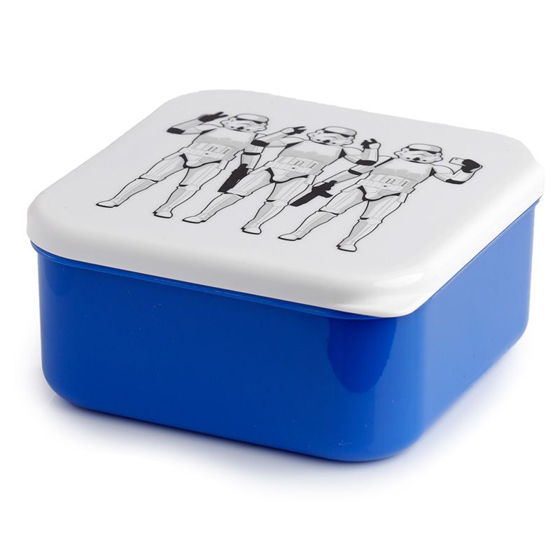 Stormtrooper Set of 3 Lunch Box & Snack Pots medium blue box lying flat