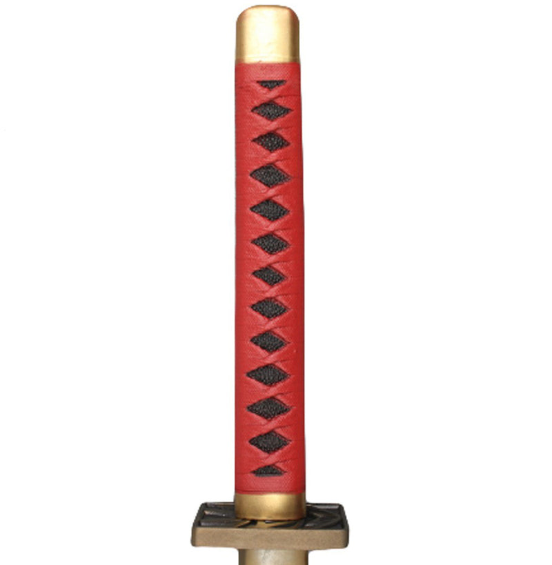 Red handled toy Japanese samurai katana sword handle